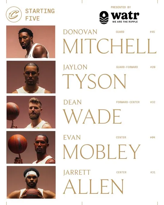 九游体育-骑士首发：泰森、迪恩-韦德、阿伦、莫布利、米切尔